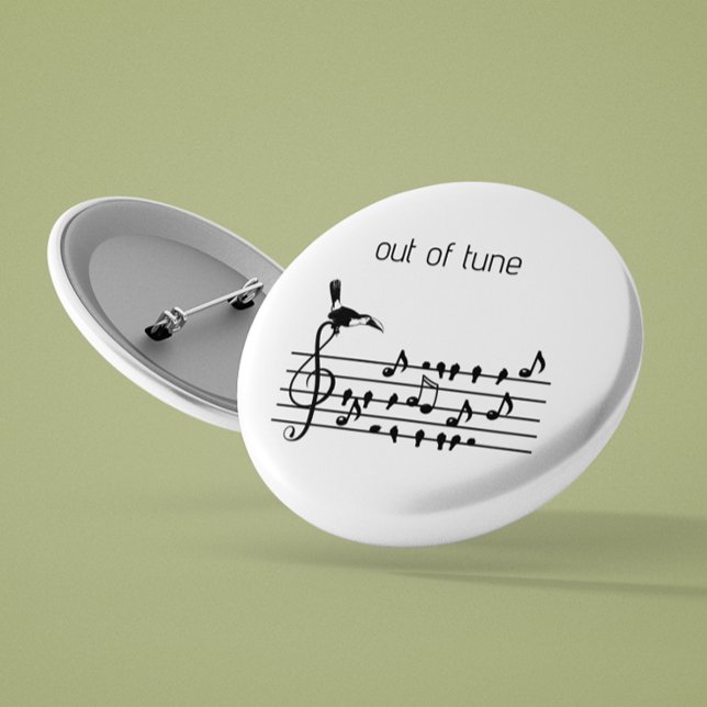 Out of Tune, Toucan & Songbirds Musical Staff Button (Creator Uploaded)