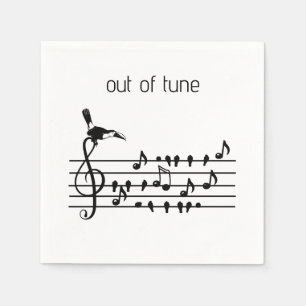 Out of Tune, Toucan & Songbirds Musical Staff Napkins