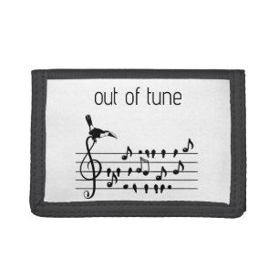 Out of Tune, Toucan & Songbirds Musical Staff Trifold Wallet