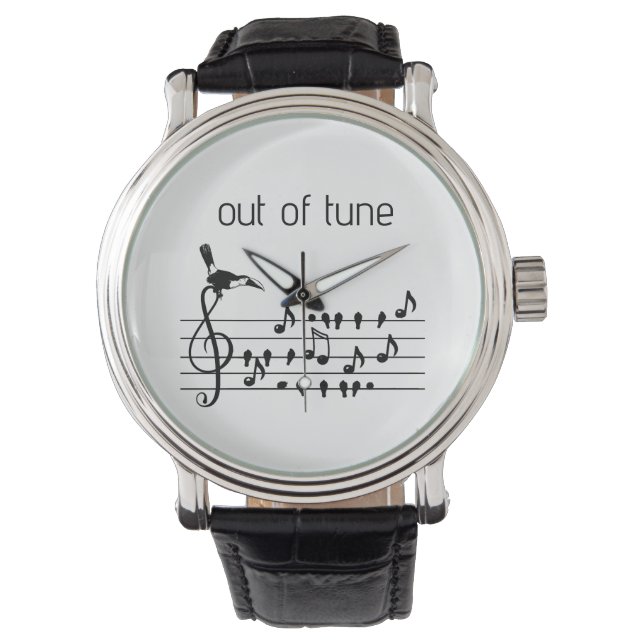 Out of Tune, Toucan & Songbirds Musical Staff Watch (Front)