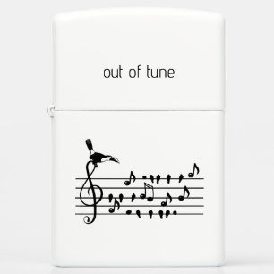 Out of Tune, Toucan & Songbirds Musical Staff Zippo Lighter
