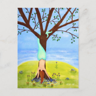 "Out Of Water" Mermaid Art Postcard