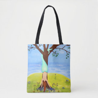 Out Of Water Mermaid Art Tote Bag