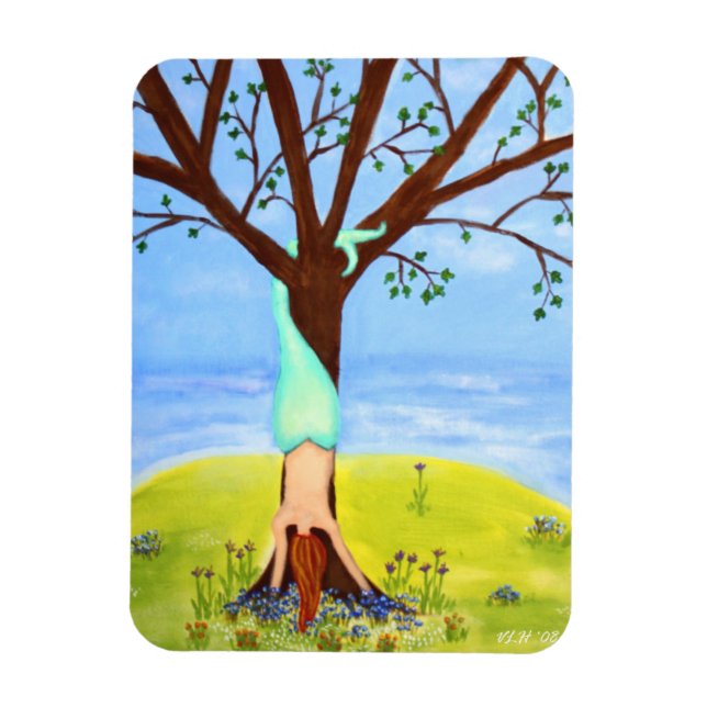 "Out Of Water" Mermaid Fantasy Art Magnet (Vertical)
