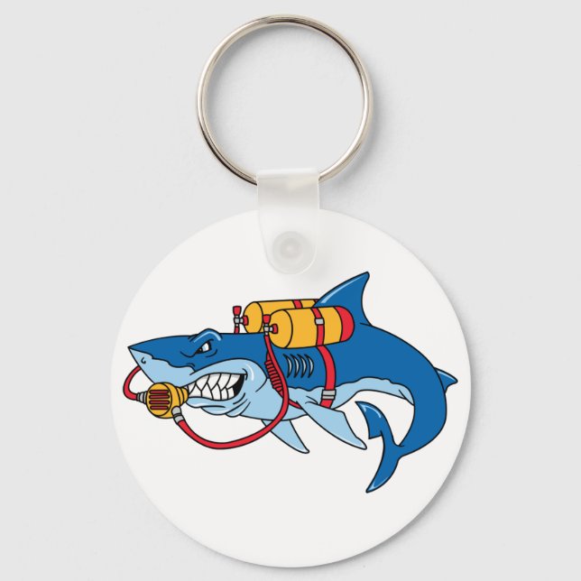 Out Of Water Shark Keychain (Front)