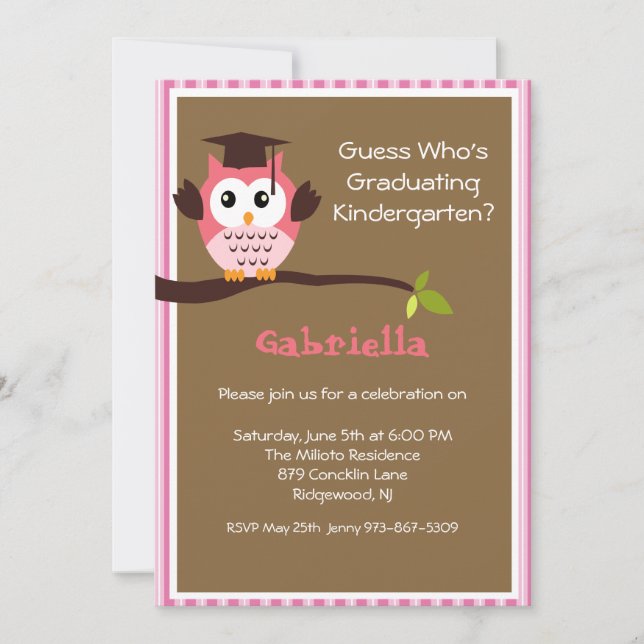 Out On A Limb Kids Graduation Invitation (Front)