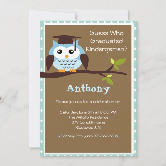 Out On A Limb Kids Graduation Invitation (Front)