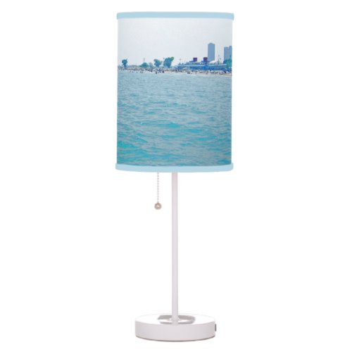 Out on the Lake Bluish_Green hues Table Lamp