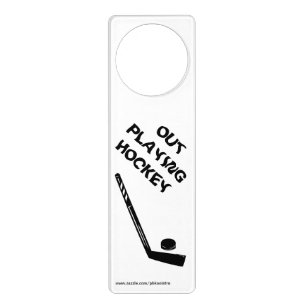 Out Playing Hockey Door Hangers