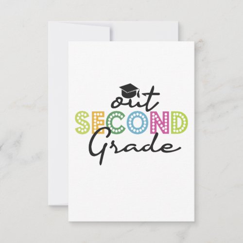 Out Second Grade kindergarten Graduation Vacation  Thank You Card