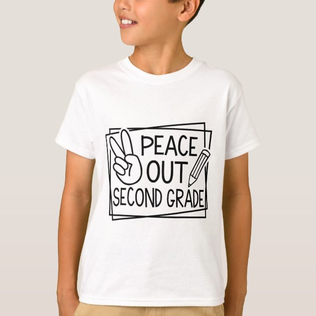 Out Second Grade Last Day Of School Summer Break  T-Shirt (Front)