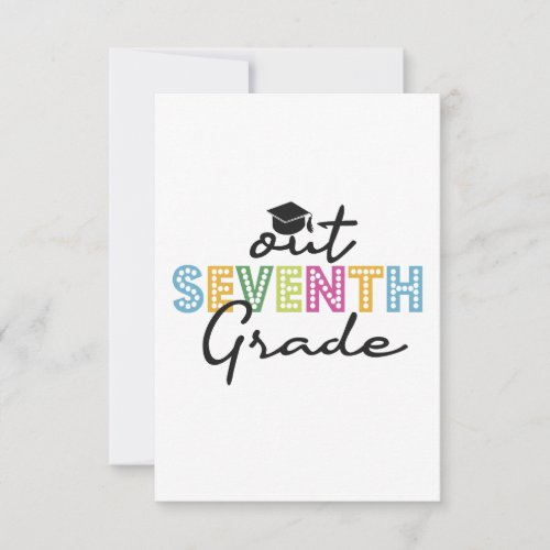 Out Seventh Grade Graduation Senior Vacation Gift Thank You Card