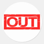 Out Stamp Classic Round Sticker