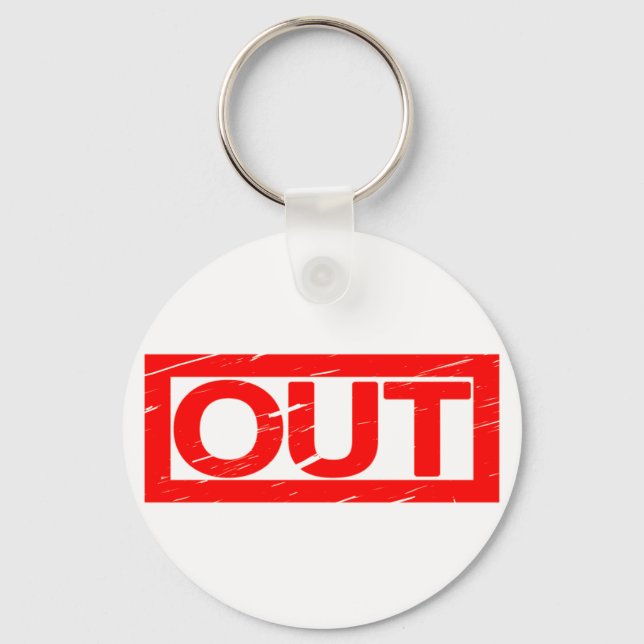 Out Stamp Keychain (Front)