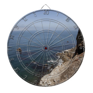 out there dartboard with darts