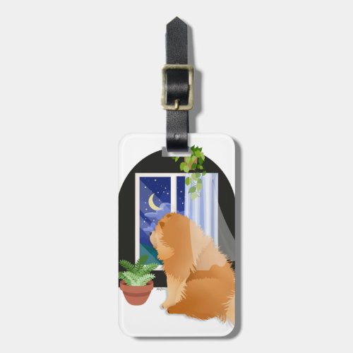  OUT THERE SOMEWHERE  Chow luggage tag
