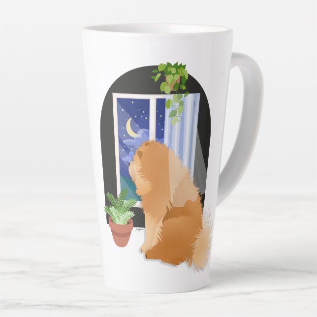  OUT THERE SOMEWHERE  Chow mug customize text (Right Angle)