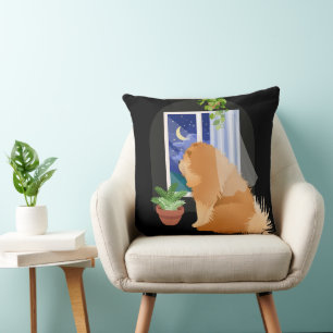 OUT THERE SOMEWHERE Chow throw pillow