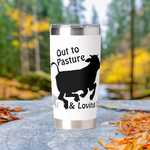 Out to Pasture & Loving It Funny Retirement Gift Insulated Tumbler