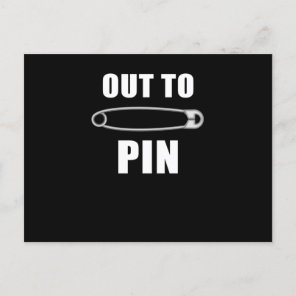 Out To Pin Wrestling Pun Pinfall Knockout Postcard