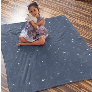 Out to Space  Baby Blanket