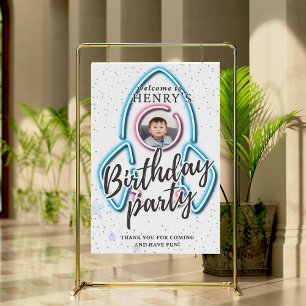 Out to space Birthday Party Welcome Foam Board