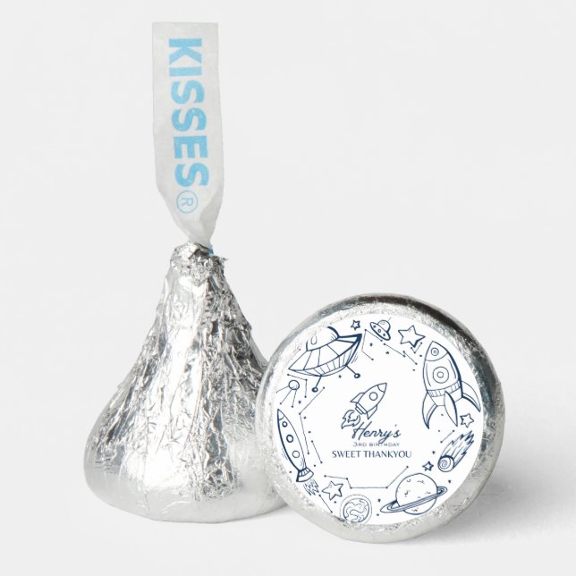 Out to Space Birthday Sweet Hershey®'s Kisses® (Front)