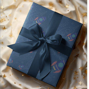 Out to Space theme Wrapping Paper