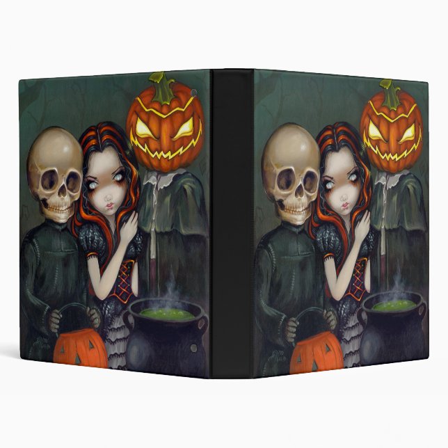 Out Trick-or-Treating BINDER Halloween Skull Witch (Background)