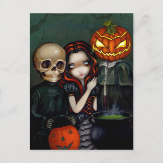 "Out Trick-or-Treating" Postcard