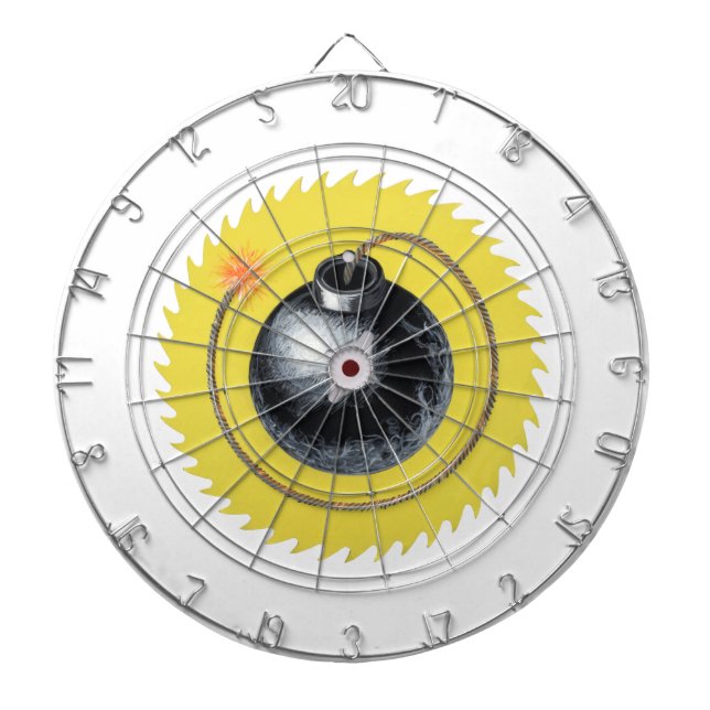 Out With a Bang Fused Bomb Dart Board (Front)