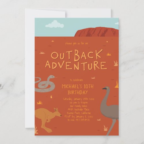 Outback Adventure Birthday Invitation