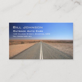 Outback Australia Road  Auto Care - Business Card by ImageAustralia at Zazzle