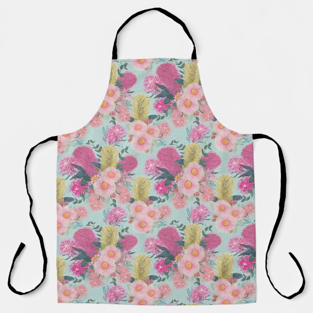 Outback Banksia And Grevillea Eucalyptus Apron (Front)