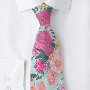 Outback Banksia And Grevillea Eucalyptus Neck Tie