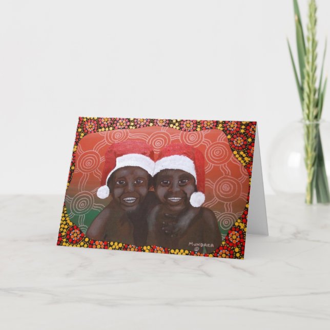 Outback Boys Merry Christmas Holiday Card (Front)