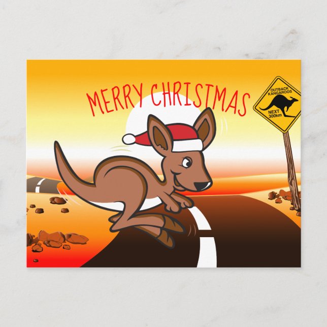 Outback Christmas Holiday Postcard (Front)
