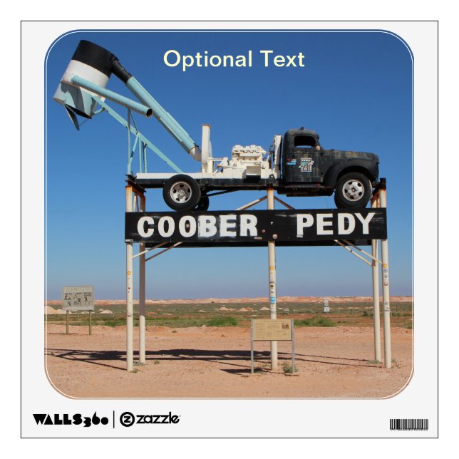 Outback Coober Pedy Customized Souvenir Wall Sticker (Front)