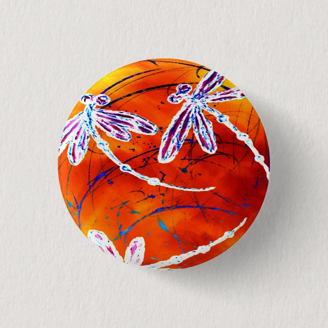 Outback Dragonfly Dance Button (Front)