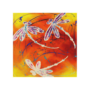 Outback Dragonfly Dance Wood Wall Art