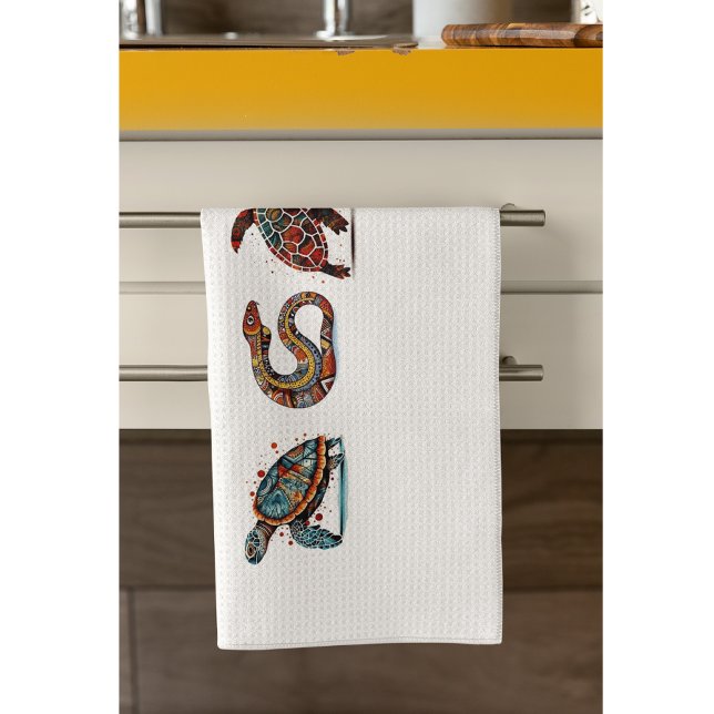  Outback Earth Spirits, aboriginal art Kitchen Towel (Creator Uploaded)