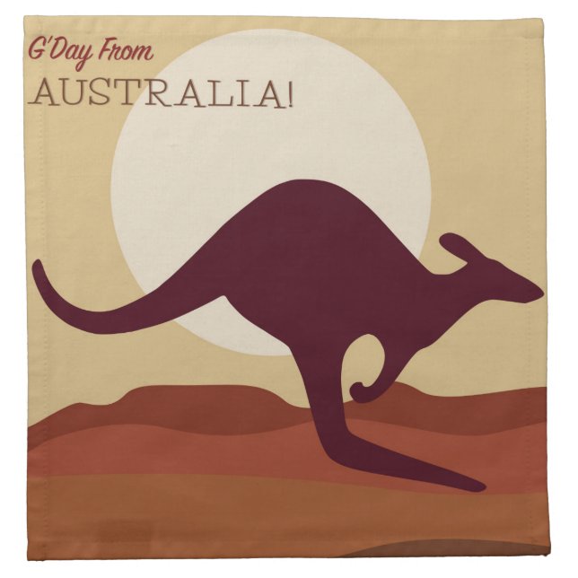 Outback kangaroo napkin (Front)
