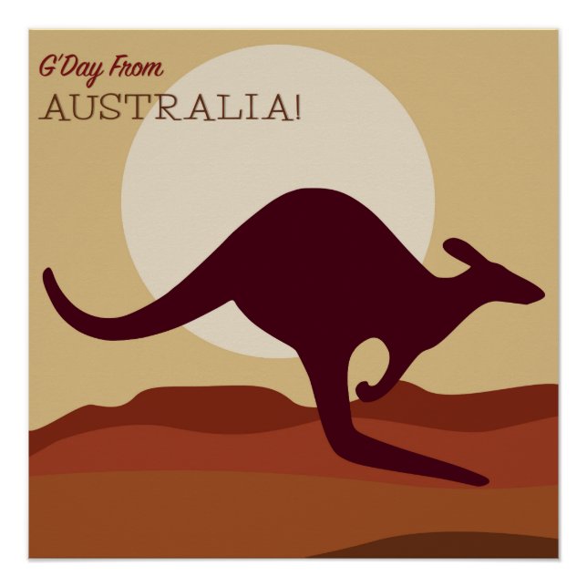 Outback kangaroo poster (Front)