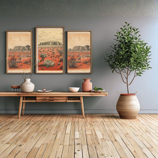 Outback Odyssey – Retro Australian Desert Travel  Wall Art Sets (Creator Uploaded)