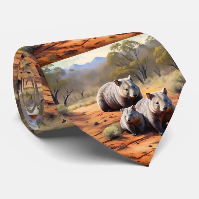 Outback Trio: Wombat Wanderers, Neck Tie (Rolled)