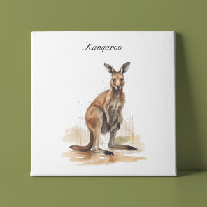 Outback Wanderer: Watercolor Kangaroo custom Sign