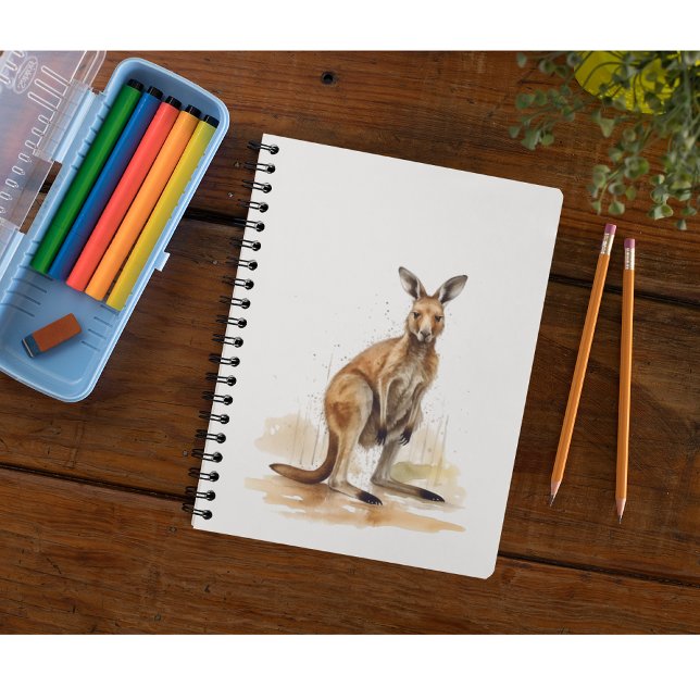 Outback Wanderer: Watercolor Kangaroo Notebook (Creator Uploaded)