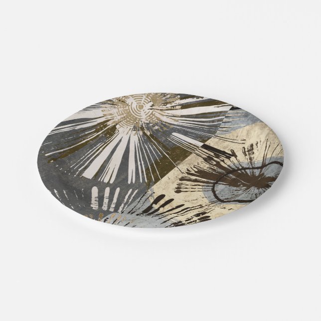 Outburst Tiles I Paper Plates (Angled)