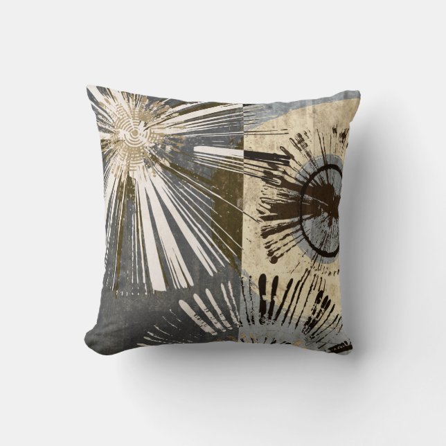 Outburst Tiles I Throw Pillow (Front)