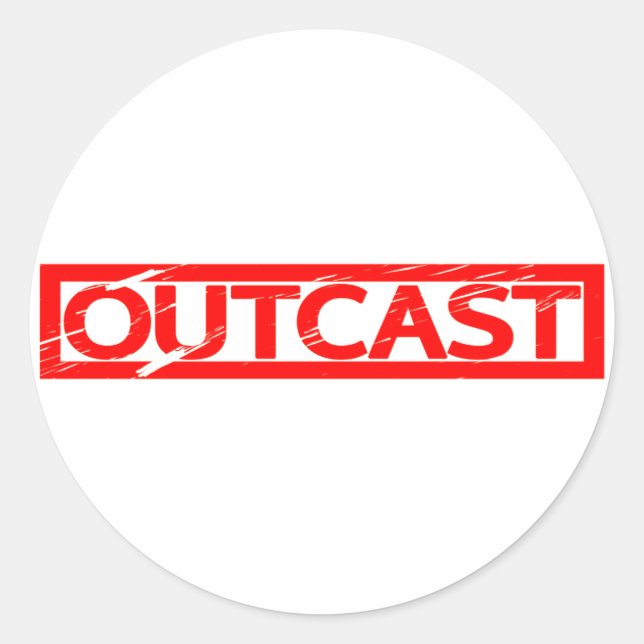 Outcast Stamp Classic Round Sticker (Front)